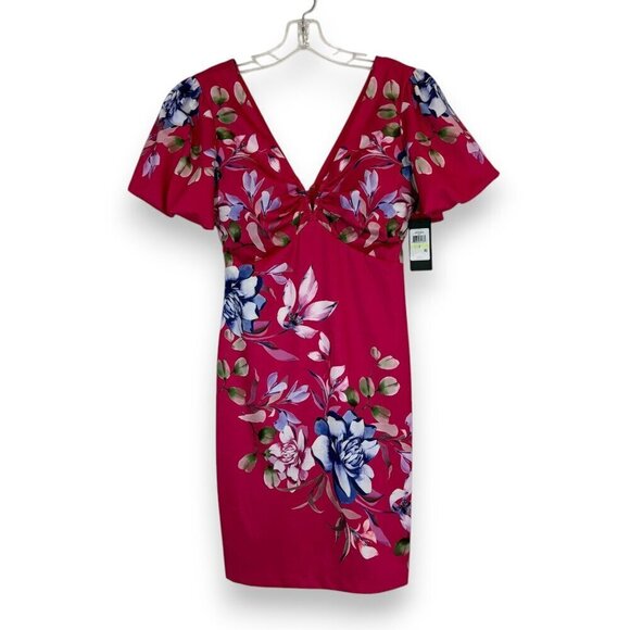 Guess Dress Pink Floral Retro 4 - Picture 1 of 11
